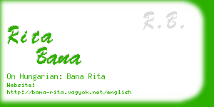 rita bana business card